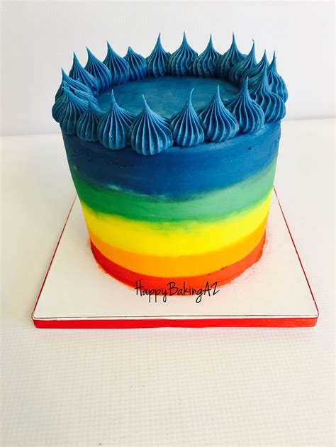 Rainbow Ombré Cake Cute Birthday Cakes Cake Birthday Cake