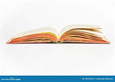 Old Open Book On A White Background Stock Image Image Of Paper Retro