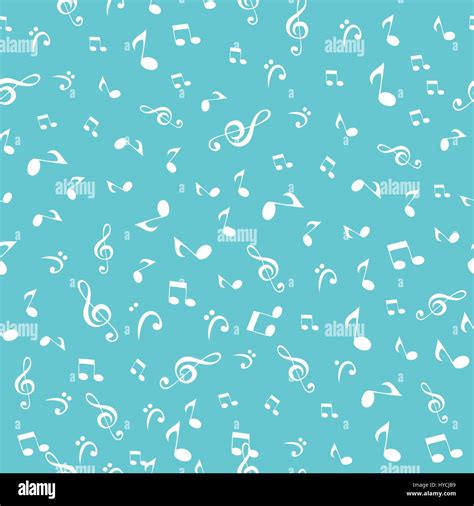 Abstract Music Notes Seamless Pattern Background Vector Illustra Stock