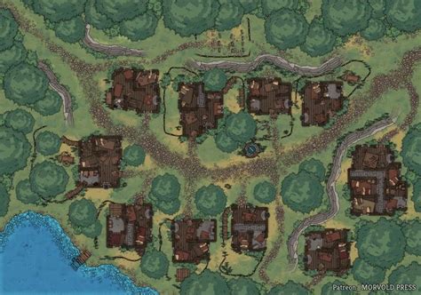 Lmop Map Conyberry Ruins X Dungeondraft Village Map Fantasy Map Dungeon Maps