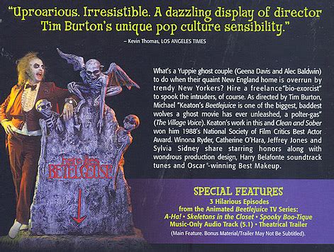 Rosenbaum felt beetlejuice carried originality and creativity that did not exist in other films.28 vincent canby of at the 61st academy awards, beetlejuice won the academy award for best makeup. BeetleJuice (20th Anniversary Deluxe Edition) [ DVD ...