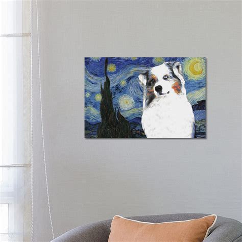 Classicliving Australian Shepherd Aussie The Starry Night By Wrapped