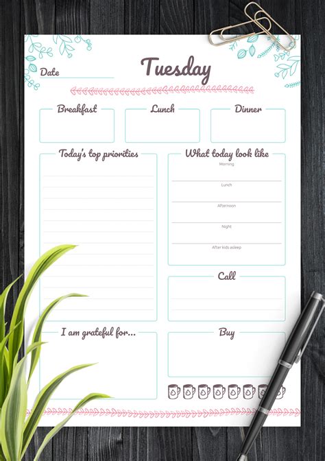 7 Day Weekly Schedule Template Pdf Template Walls
