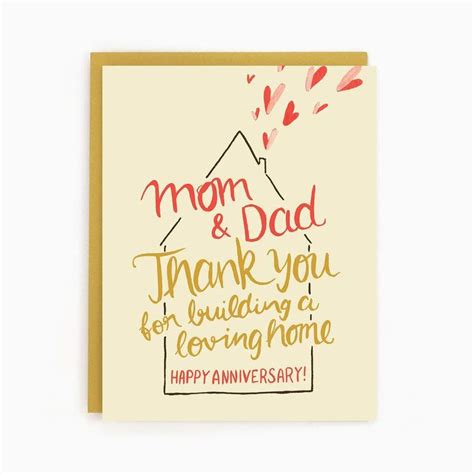 Happy Anniversary Parents Thank You For Building A Loving Etsy