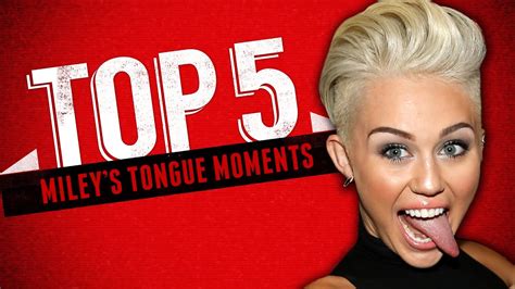 Miley Cyrus Top Tongue Moments Top 5 Fridays Youtube