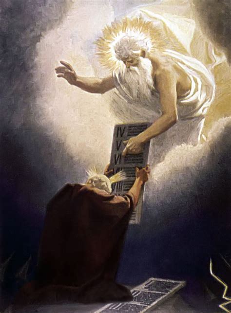 Moses Receives The 10 Commandments Illustration World History