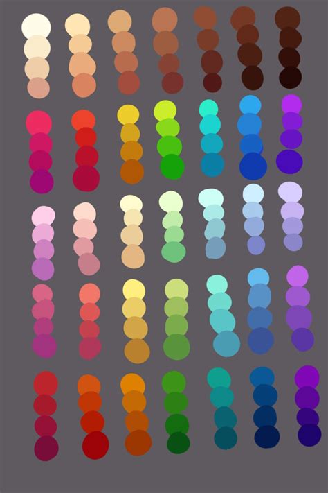 Skin Color Palette Drawing My Skin Colour Palette By Volvom On