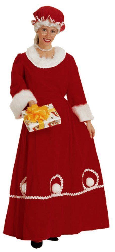 Costumes Christmas Red Mrs Claus Velvet Gown And Mop Cap W Sequins Sz 6