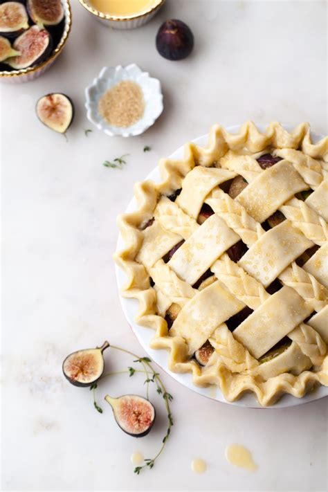 Fig Plum Pie With Thyme Recipe Creative Dessert Recipes Plum Pie