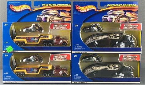 Group Of 4 Hot Wheels Pavement Pounder Die Cast Vehicle Sets Matthew