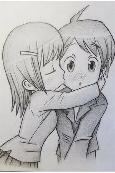 Imagenes De Anime Para Dibujar A Lapiz Faciles De Amor Dibujos De Animes Con Frases De Amor E