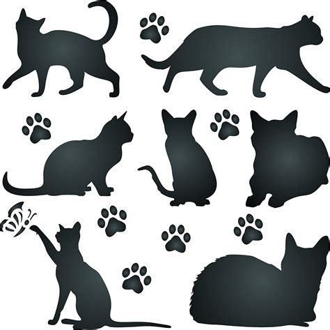 Cat Silhouette Stencil 65 X 65 Inch M Reusable Pet Friend