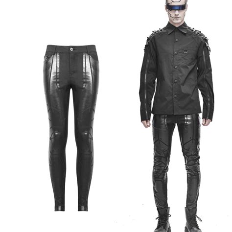 Skinny Cyber Goth Jeans With Vinyl Print Boudoir Noir