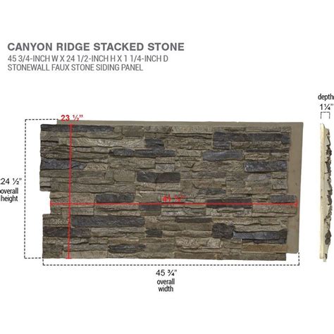 Canyon Ridge Stacked Faux Stone 4575 X 245 Stone Wall Paneling