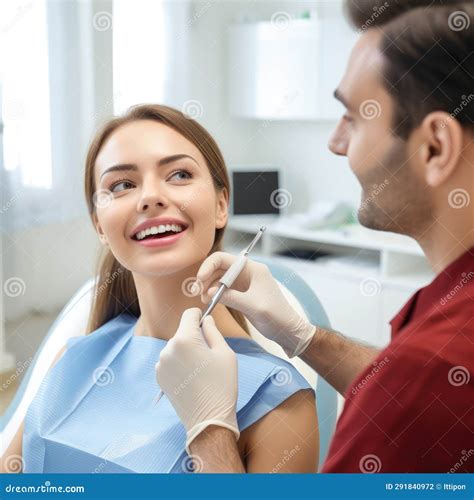 Dentist Check the Teeth of Woman on Dental Chair ,dental Care Concept