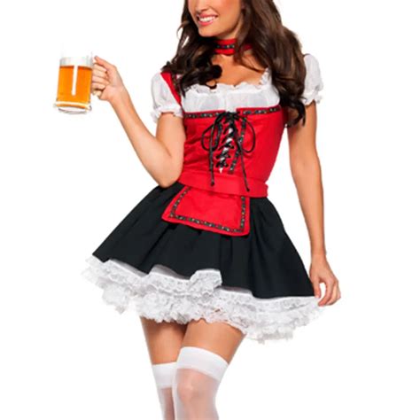 New Oktoberfest Beer Girl Costume Hot Sexy Hen Party Wear Cosplay Dress In Holidays Costumes