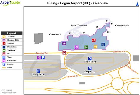 Billings Billings Logan International Bil Airport Terminal Map