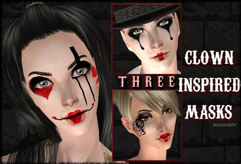 Mod The Sims Three Clown Masks