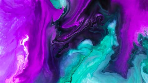 Wallpaper Colorful Purple Green Abstract Digital 1920x1080