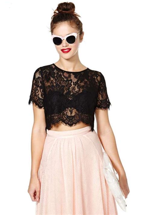Buy It Now Lace Black Lace Crop Top Lace Crop Tops Fashion