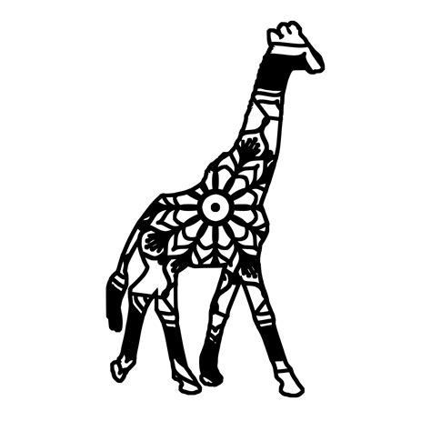 Giraffe Mandala Animal Svg T Shirt Digital