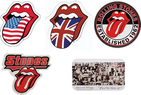 Rolling Stones 5 Sticker Set Uk Clothing