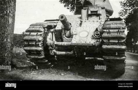 World War Ii France Tanks B1 Bis Char B1 Bis 372 Named Vertus Of