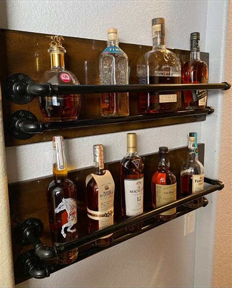 Quality Top Shelf Handmade Pipe Shelf Wine Shelf Liquor Bar Etsy Australia
