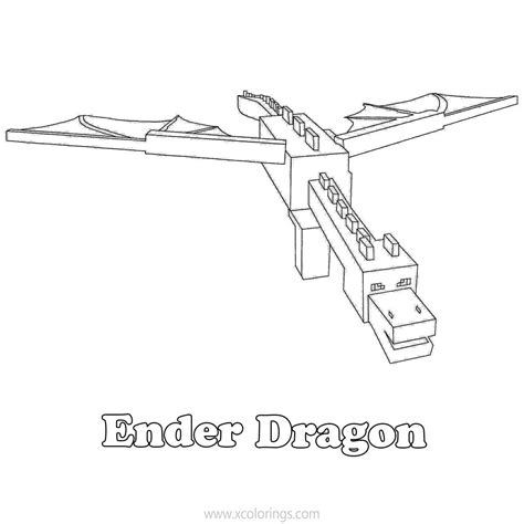 Ender Dragon Minecraft Coloring Pages Gulfmenu