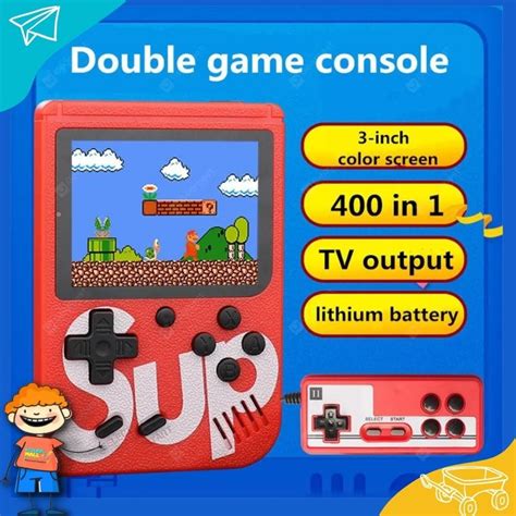 2 Player Big Screen Sup Handheld Game Console 400 In 1 School Mall