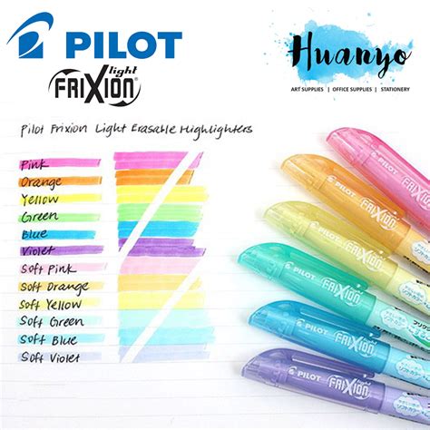 Pilot Frixion Light Soft Color Erasable Highlighter 3 Color Set