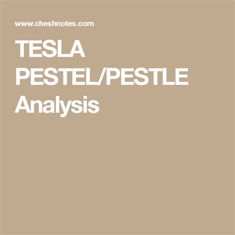 Tesla Pestel Analysis