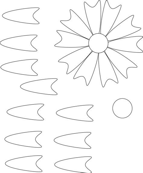 I found a free printable felt flower template on. 6 Best Images of Large Paper Flower Template Printable - Printable Flower Petal Template, Free ...