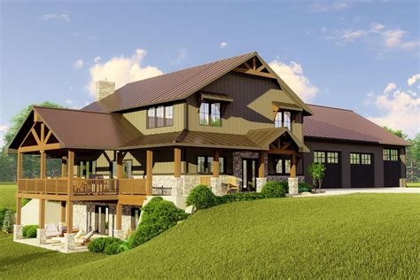 This Barndominium Style House Plan Designed With 2x6 Exterior Walls