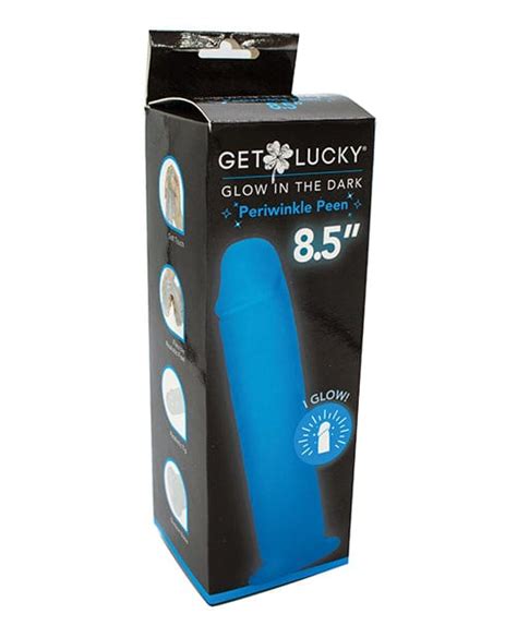 Get Lucky 8 5 Glow In The Dark Periwinkle Peen Dildo By Get Lucky