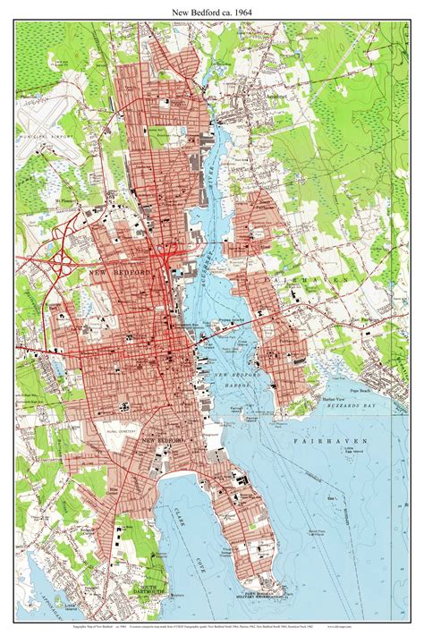 New Composite Maps Of New Bedford And The Surrounding Area Old Maps
