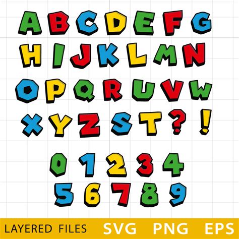 Mario Alphabet Svg Mario Cricut File Mario Font Cut Files Inspire Uplift