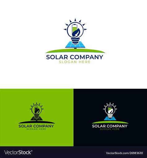 Solar Company Logo Royalty Free Vector Image Vectorstock