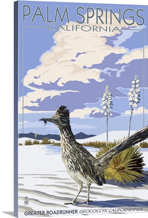 Customizable palm springs posters & prints from zazzle. Palm Springs, California - Roadrunner Scene: Retro Travel ...