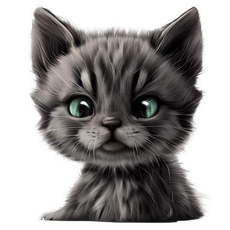 Hyperdetailed Realistic Kitten Clipart · Creative Fabrica
