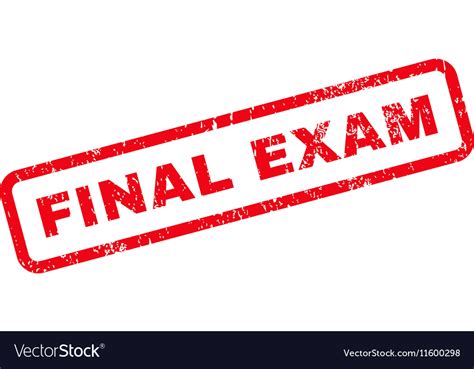 Final Exam Text Rubber Stamp Royalty Free Vector Image