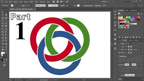 How To Create Interlocking Circles In Adobe Illustrator Part 1
