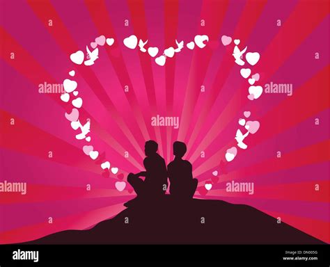 Twosome Honeymoon Couple Stock Vector Images Alamy