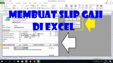 Contoh Slip Gaji Excel