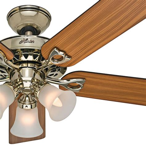 It's part of the hunter fan brand which has a long history of you can use this builder plus unit to add some ambience and comfort to your home. Hunter 52" Bright Brass Ceiling Fan; Reversible Blades ...