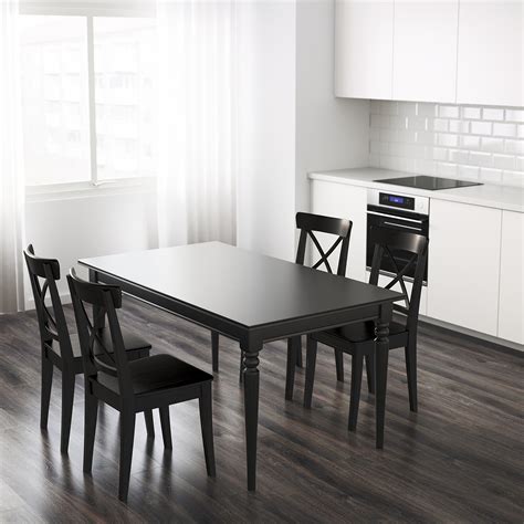 Ingatorp Extendable Table Black Length 61 Ikea