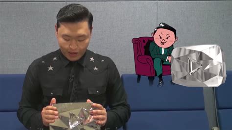 Psy Got A Diamond Youtube Play Button For Reaching 10 Million Subscribers
