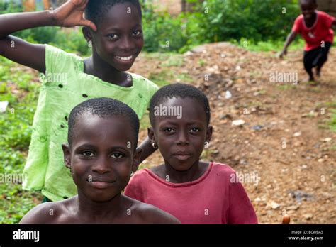 African Children Apam Ghana Africa Stock Photo Alamy