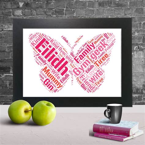 Personalised Butterfly Word Art Word Art Prints Word Art App