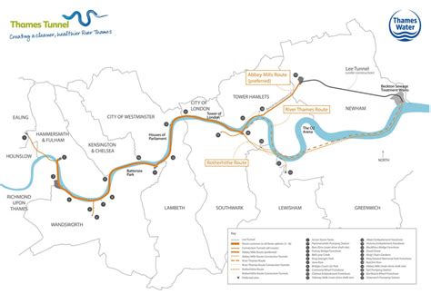 Londons Super Sewer Plans Map Of The Route Environment The Guardian